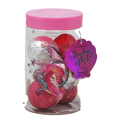 SIMPLE PLEASURES BATH FIZZIES 6.35oz-STWRBRRY SPLASH