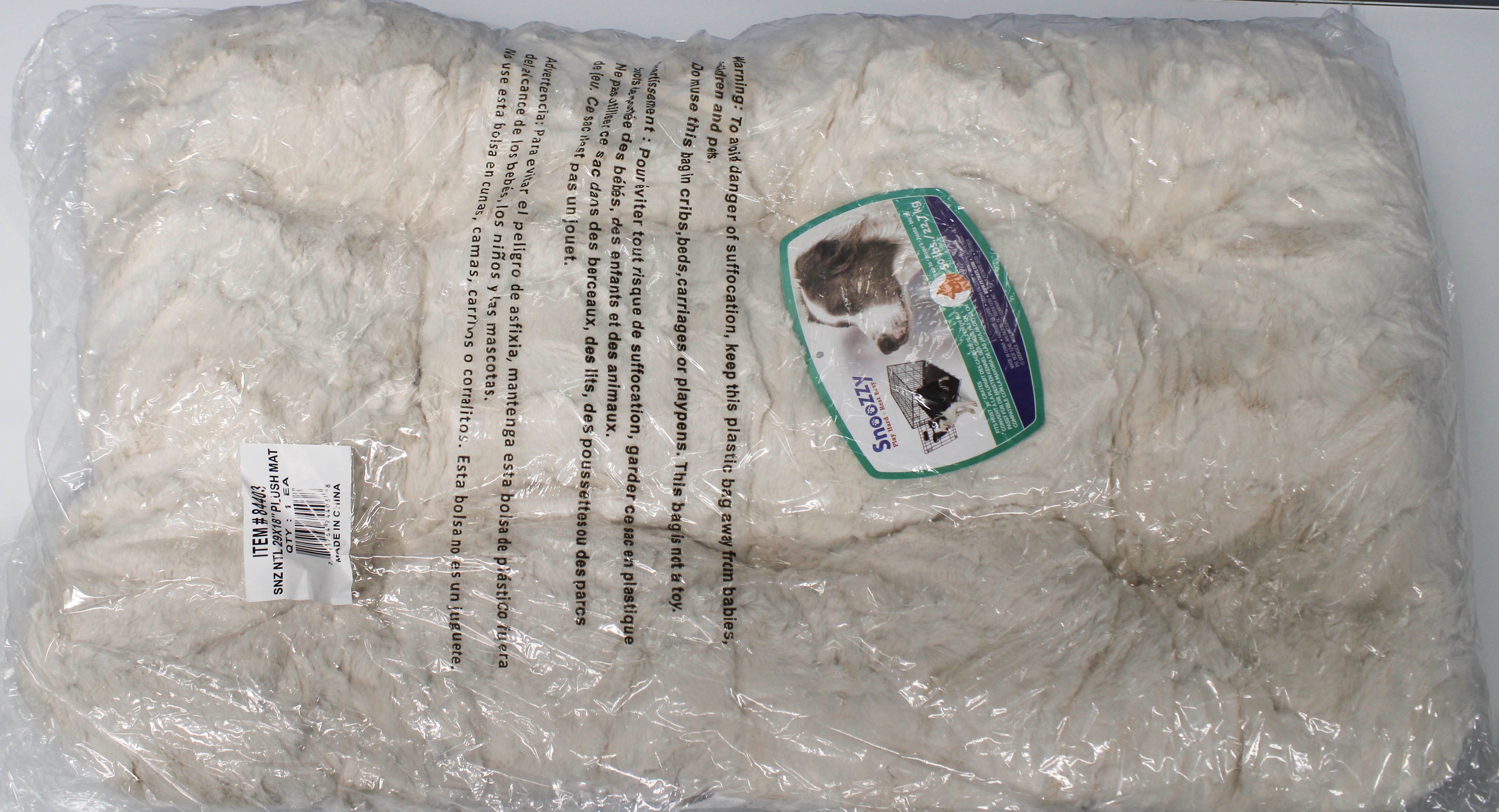 SNOOZZY  PLUSH MAT CREME 29X18