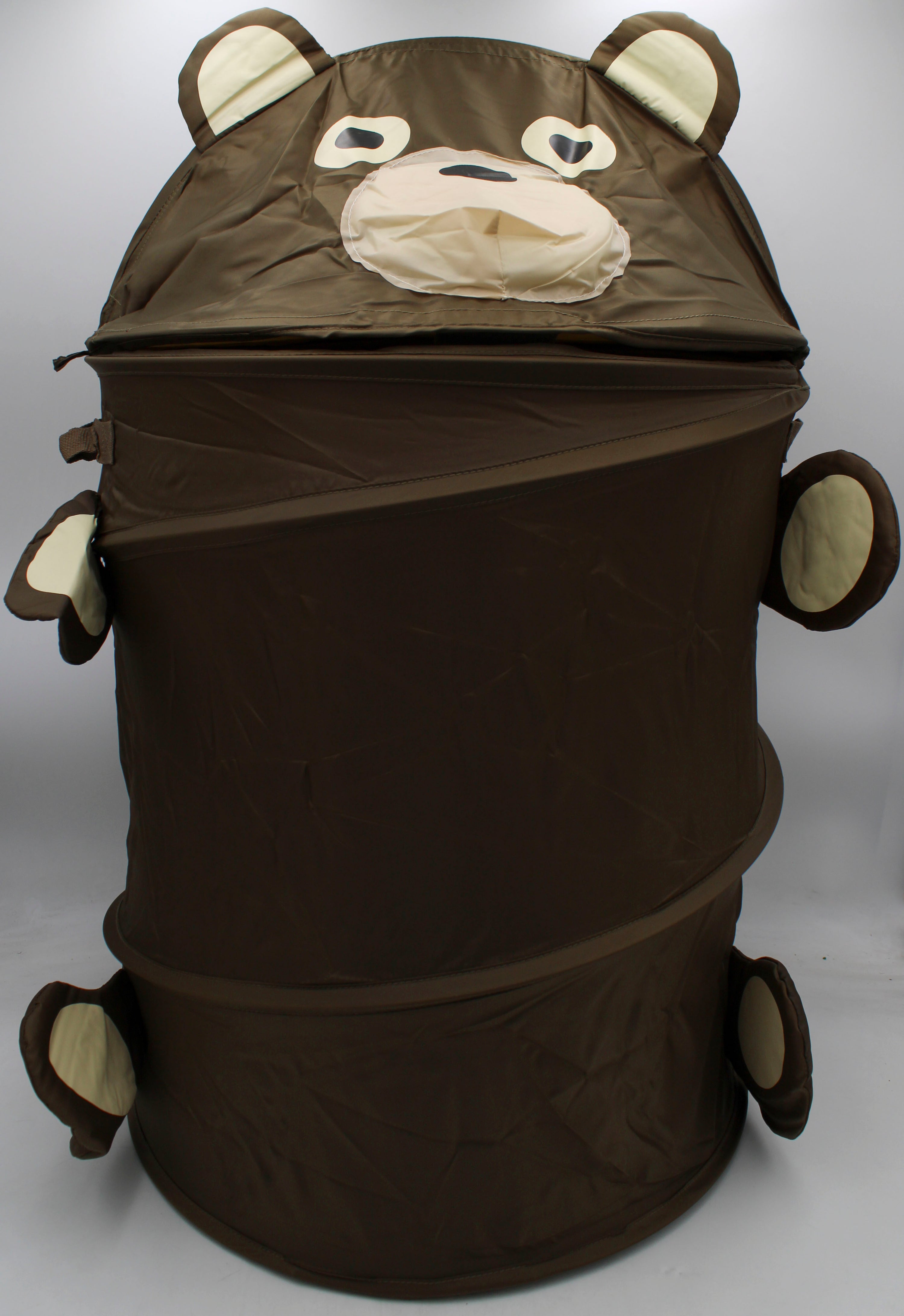 18''x32'' FOLDABLE STANDING HAMPER - TEDDY BEAR