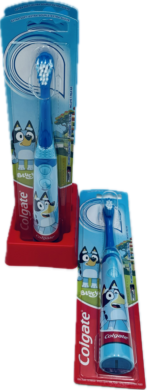 COLGATE KIDS PAWERED TOOTHBRUSH BLUEY EXTRA SOFT (W/1 AA BATTERY) NI ...