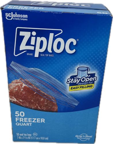 SP ZIPLOC GRIP FREEZER QUART BAG 50ct (IMPERFECT)
