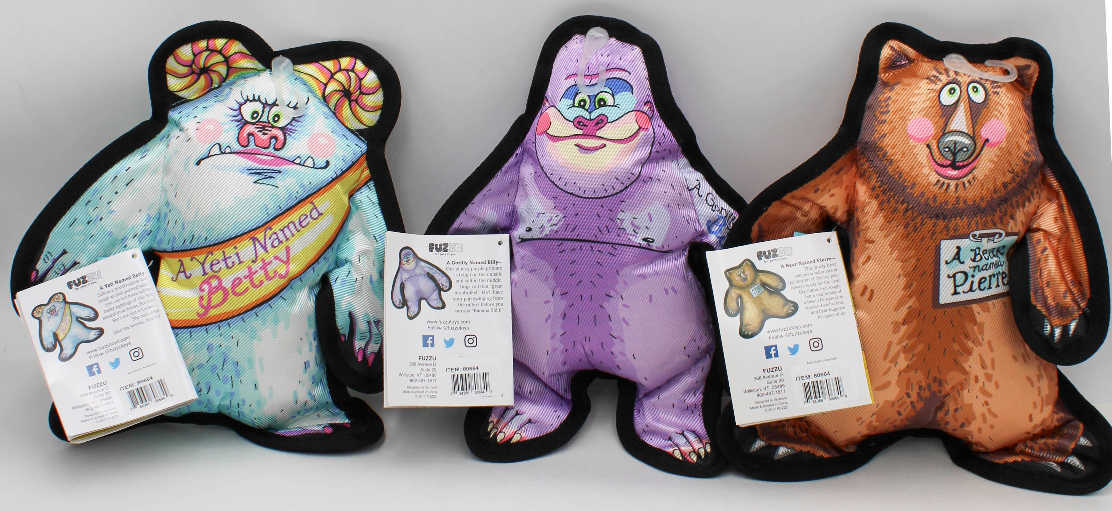 MULTIPET - WILD WOODIES LARGE DOG TOY (BEAR-PIERRE)