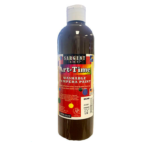 TEMPERA PAINT 16oz($2.29)BROWN.