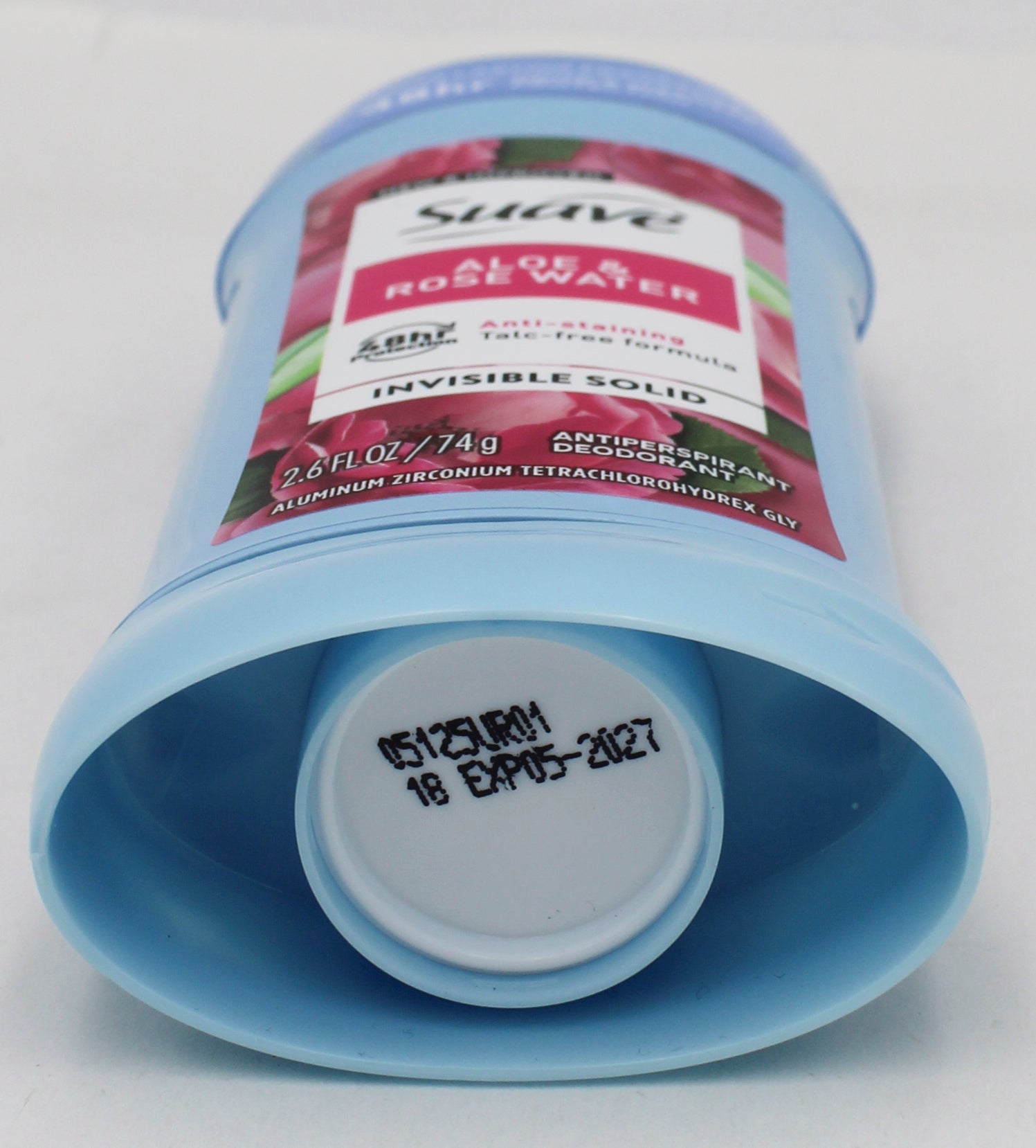 SUAVE INVISIBLE SOLID ALOE + ROSE WATER  2.6z.