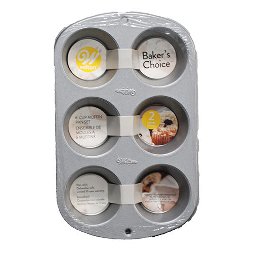WILTON MUFFIN PAN SET STANDARD 6CUP-2CT