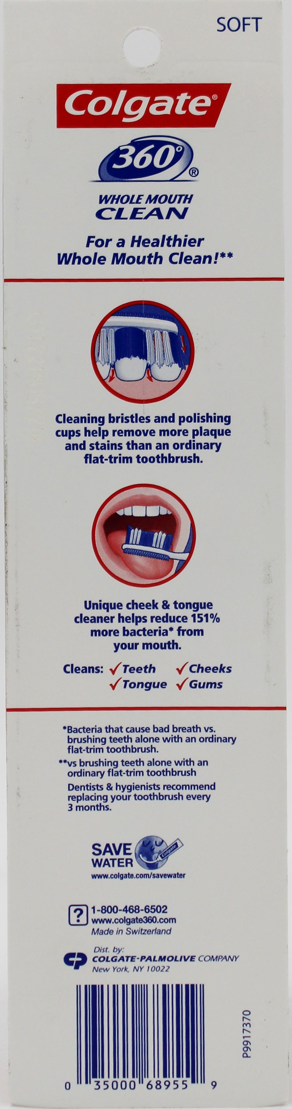COLGATE 360 TOOTHBRUSH - SOFT 4ct NI