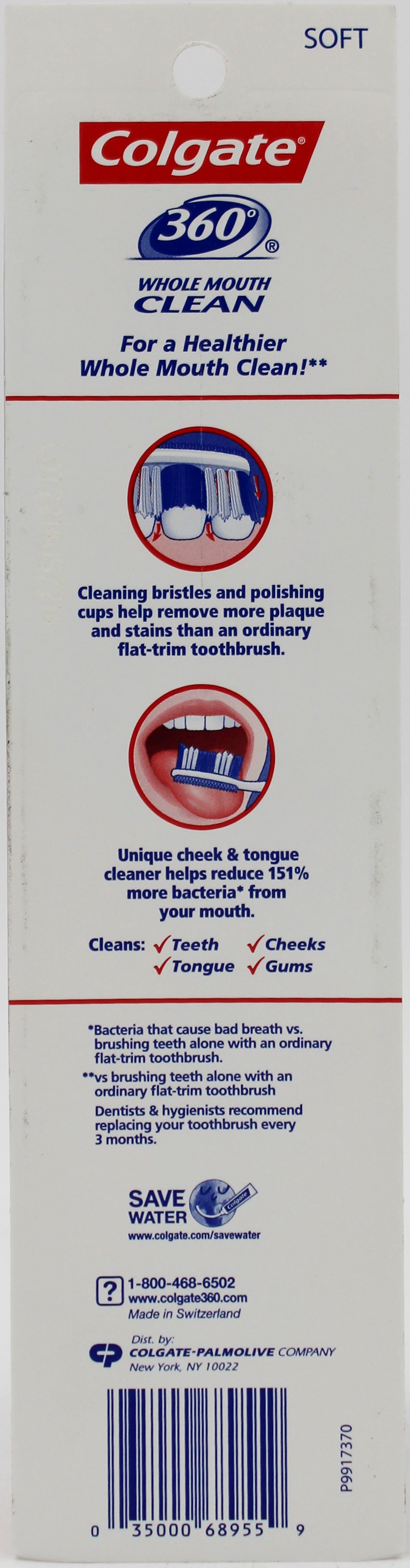 COLGATE 360 TOOTHBRUSH - SOFT 4ct NI