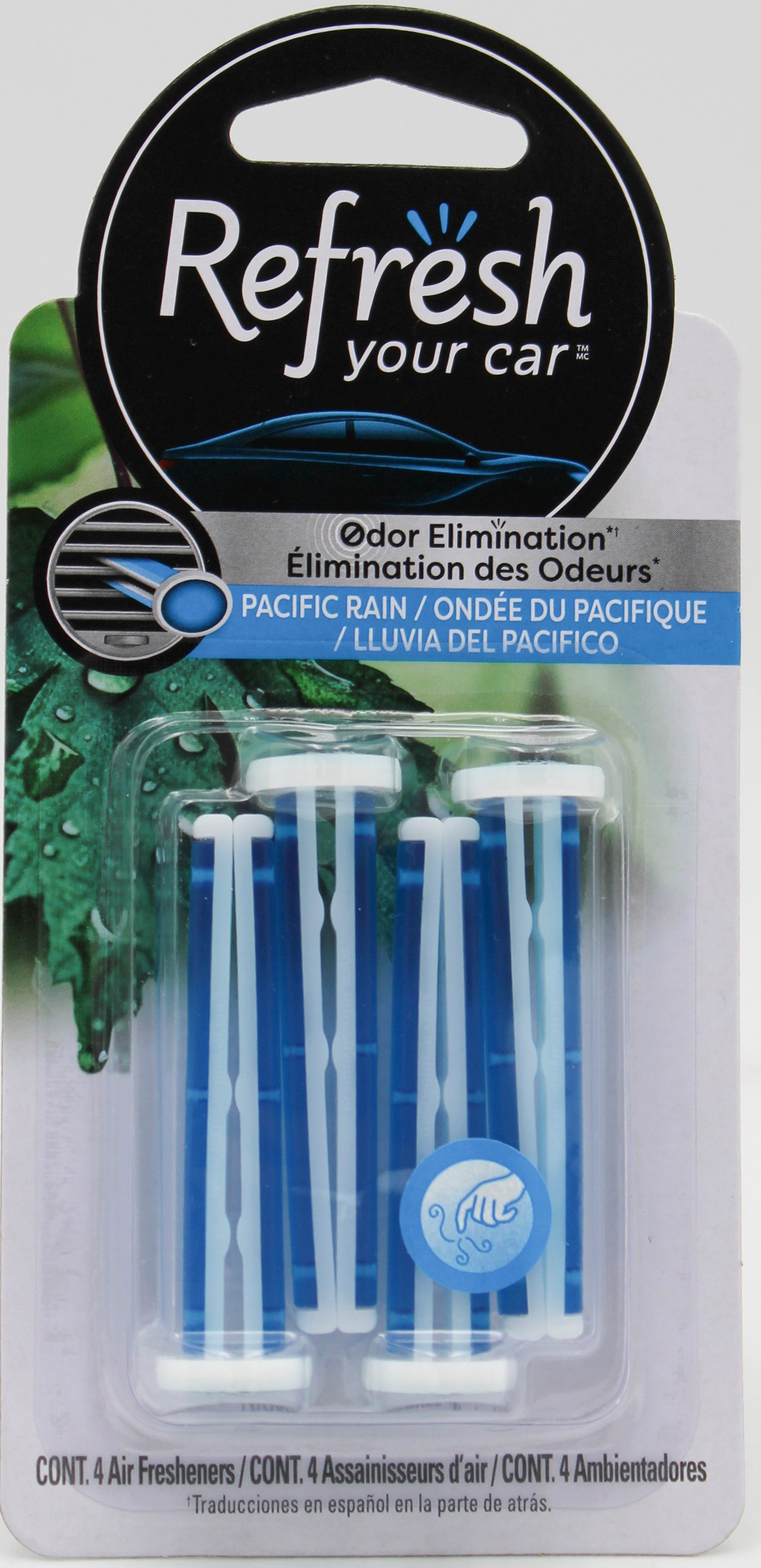 REFRESH YOUR CAR PACIFIC RAIN  4 pk  VENT STICKS