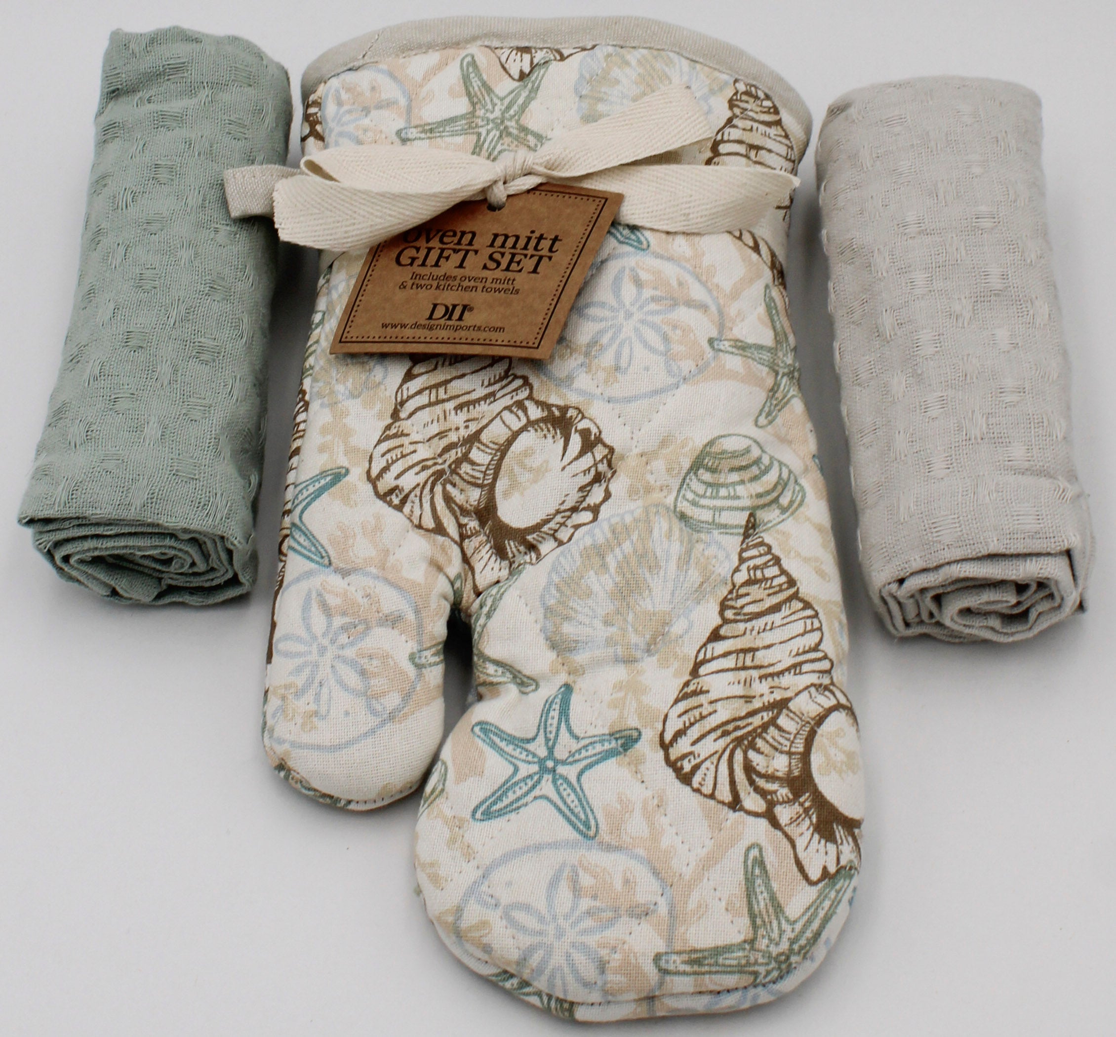2PC GIFT SET - POTHOLDER AND DISHTOWEL - BEACH COMBER