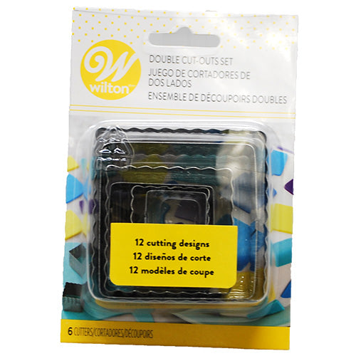 WILTON DOUBLE CUT-OUTS 6PC SET-SILVER