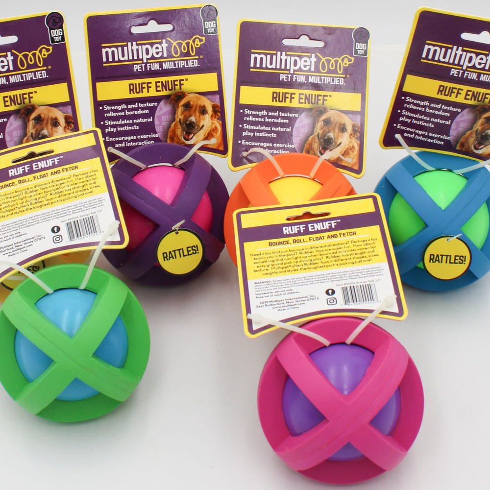 MULTIPET BOINGO BALL DOG TOY - 3.5"