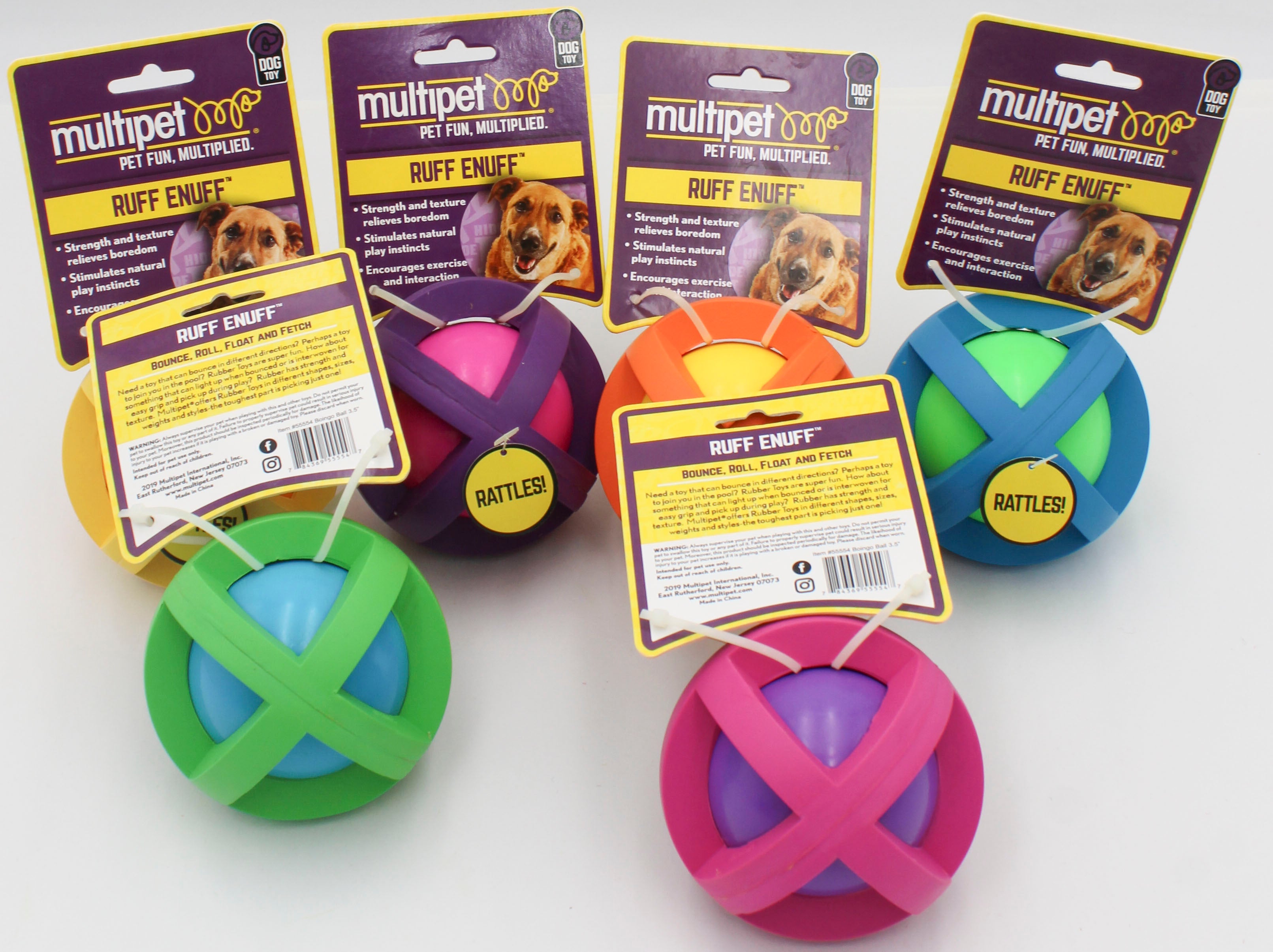 MULTIPET BOINGO BALL DOG TOY - 3.5"