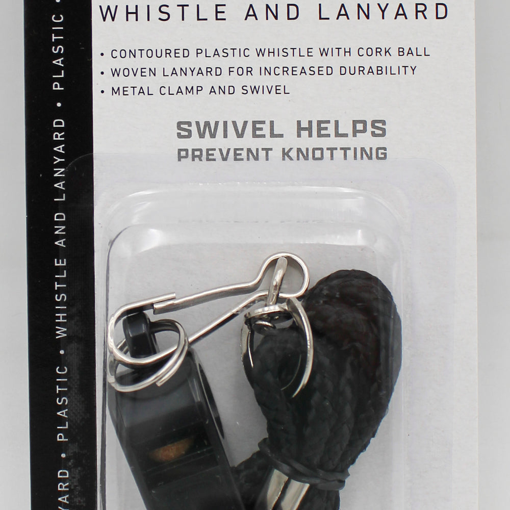 FRANKLIN PLASTIC WHISTLE W/LANYARD