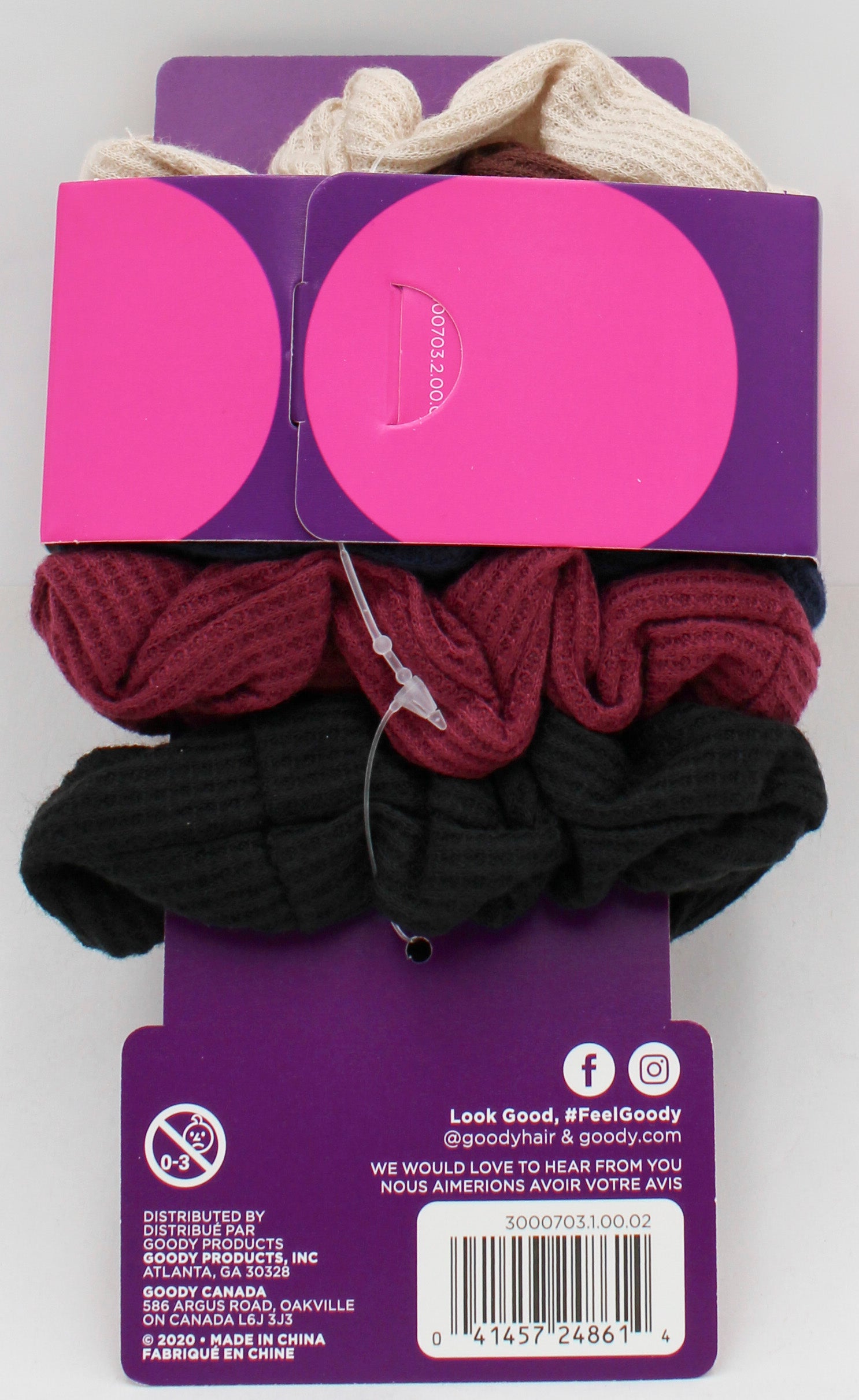 GOODY WAFFLE SCRUNCHIE MULTI 6ct NI
