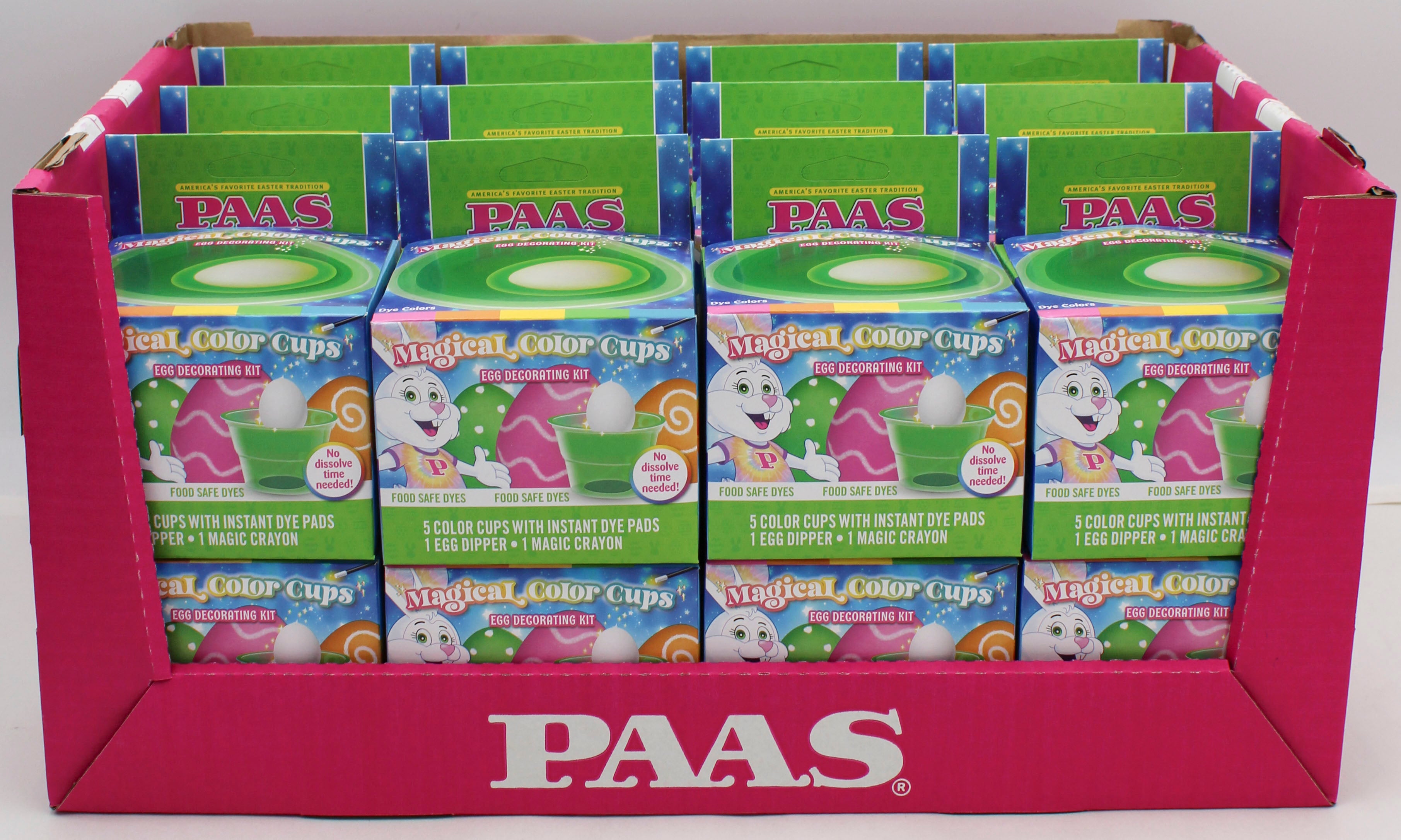 PAAS MAGICAL EGG DECORATING COLOR CUPS SHELF TRAY