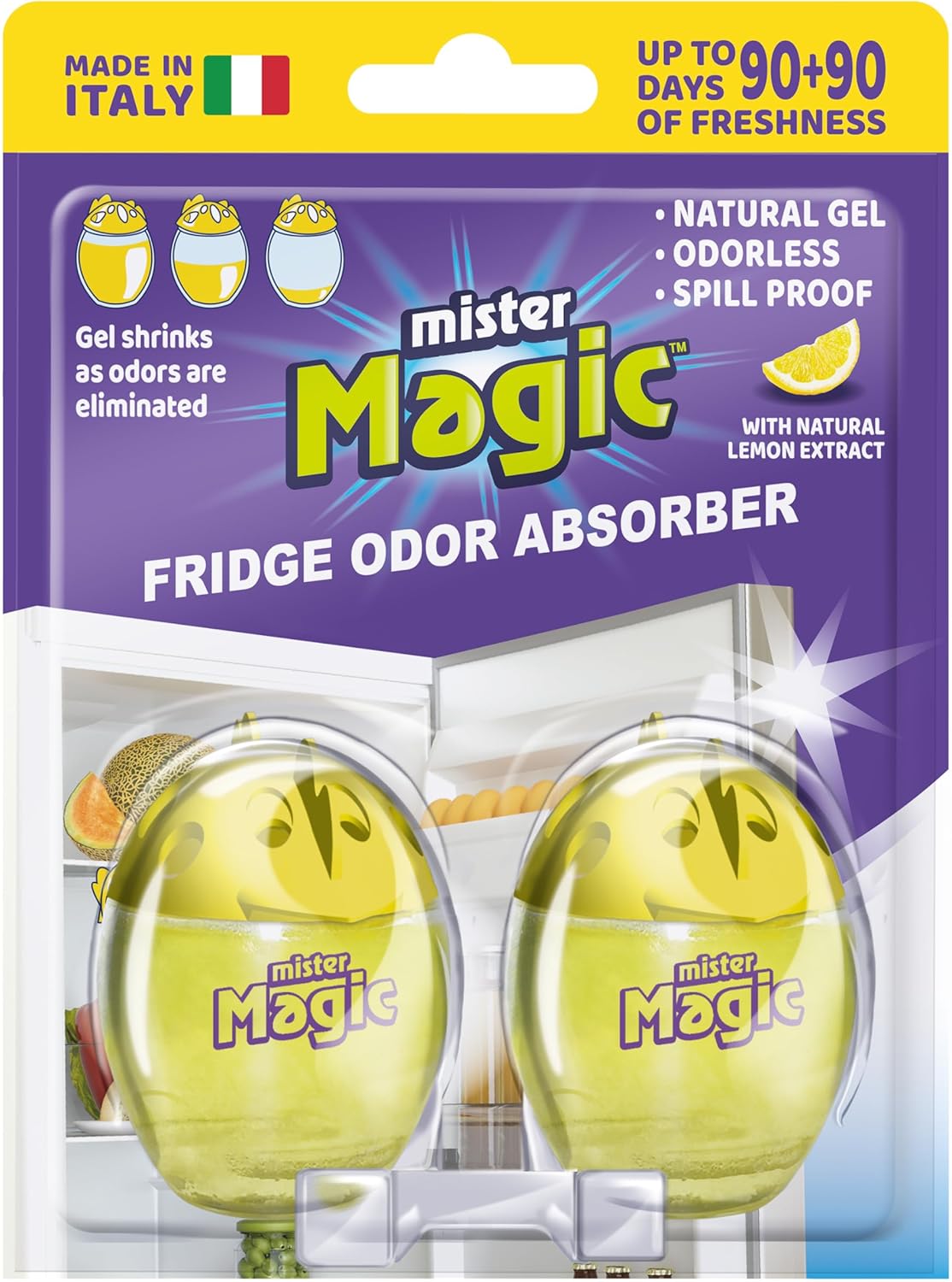 2CT FRIDGE ODOR ABSORBER - LEMON