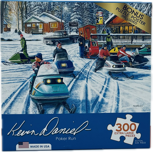 ROSE ART KEVIN DANIELS POKER RUN 300PC. PUZZLE SIZE 24"X18" (BNS POSTER INCLUDED)