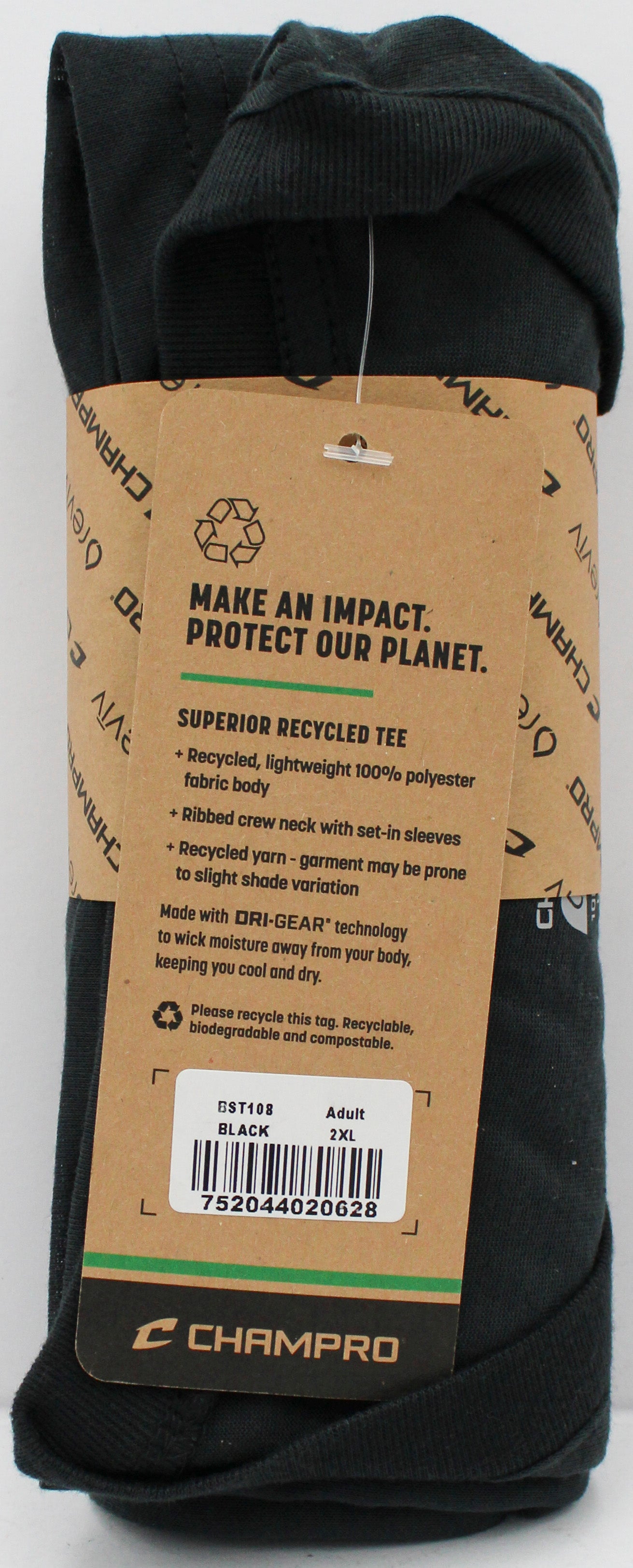 T-SHIRT - ADULT - BLACK - 2XL