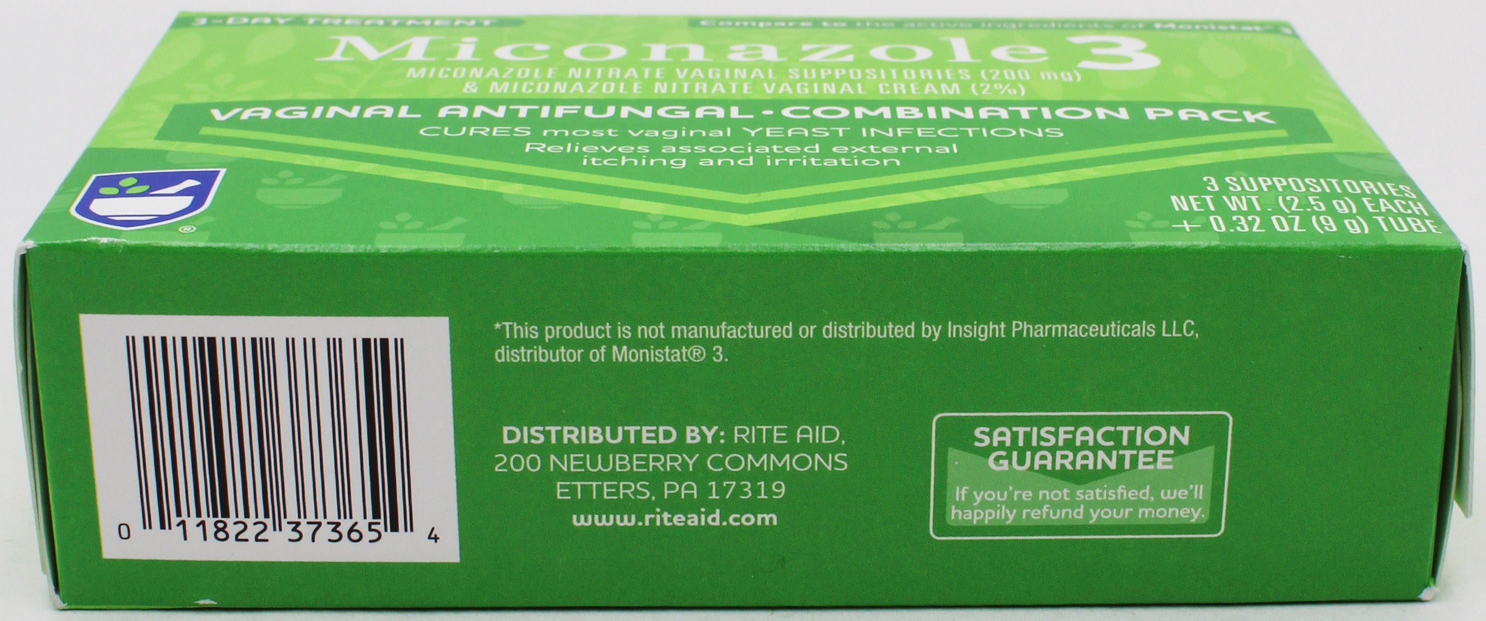 RITE AID MICONAZOLE 3-DAY FEMININE CARE COMBO PACK EXP 9/30/2027 COMPARES TO Monistat