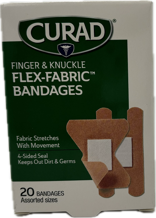 CURAD FINGER&KNUCKLE FLEX-FABRIC BANDAGE 20CT NI