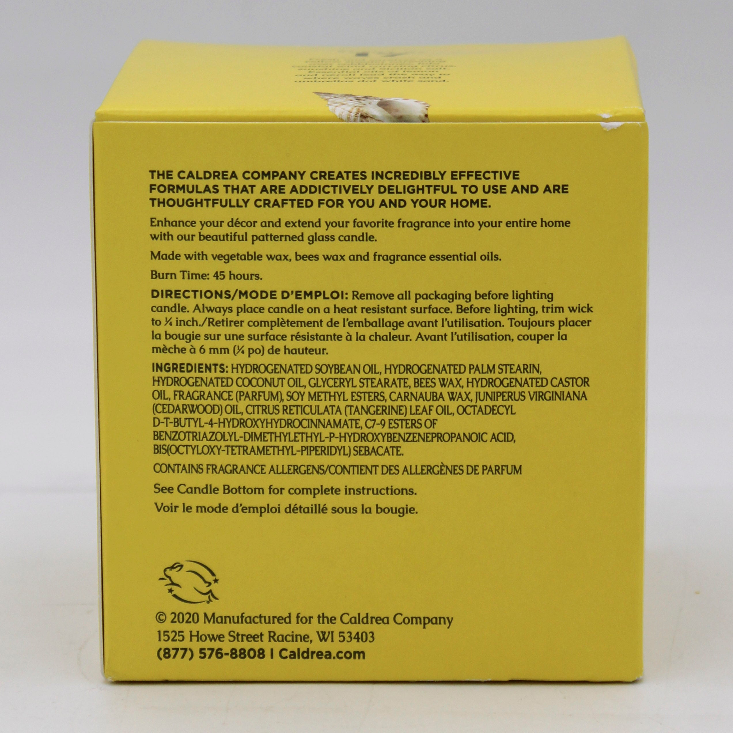 CALDREA CANDLE SEA SALT NEROLI 8.1oz