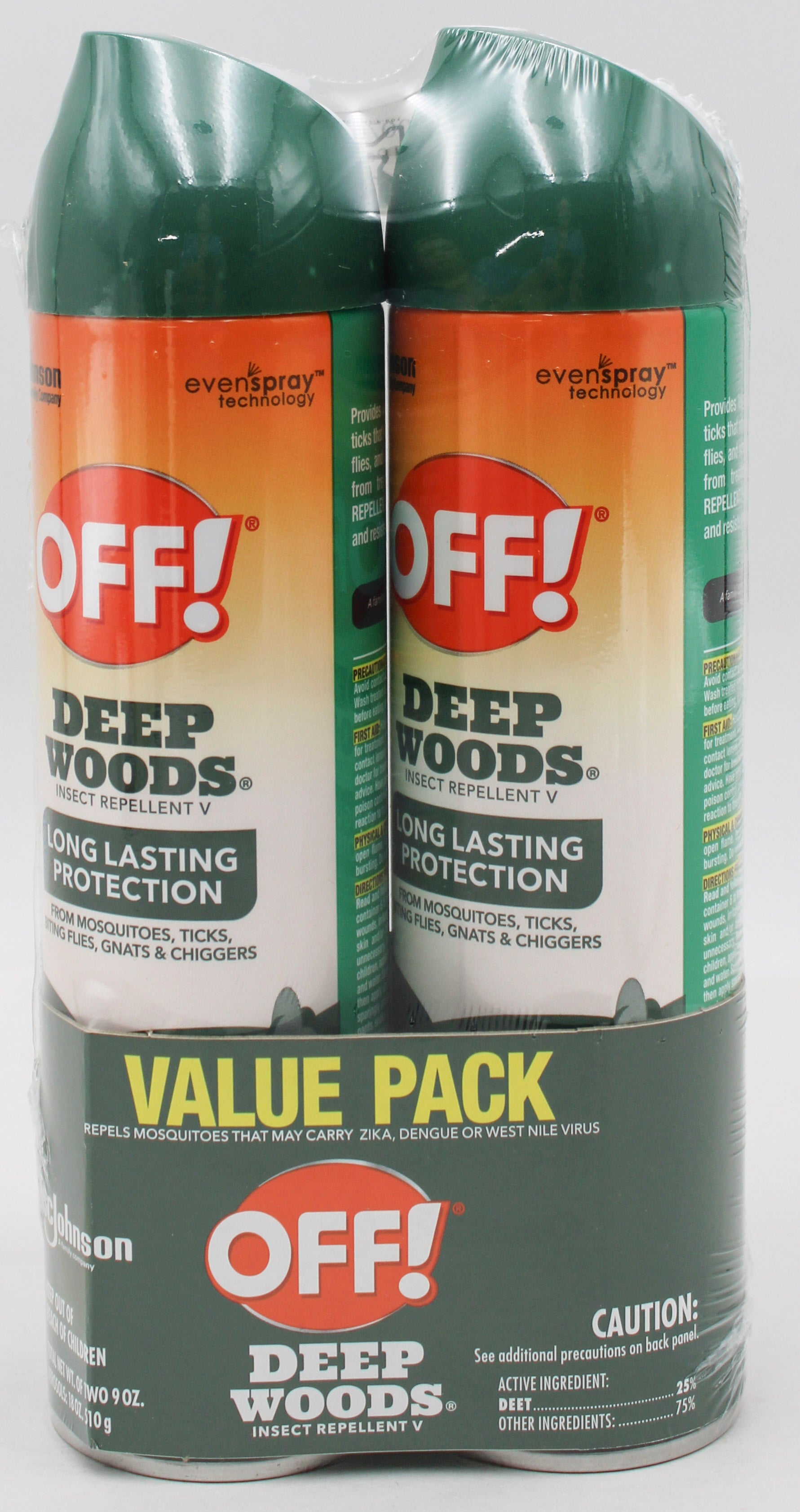 SP OFF! DEEP WOOD INSECT REPELLENT V 2ct 9oz