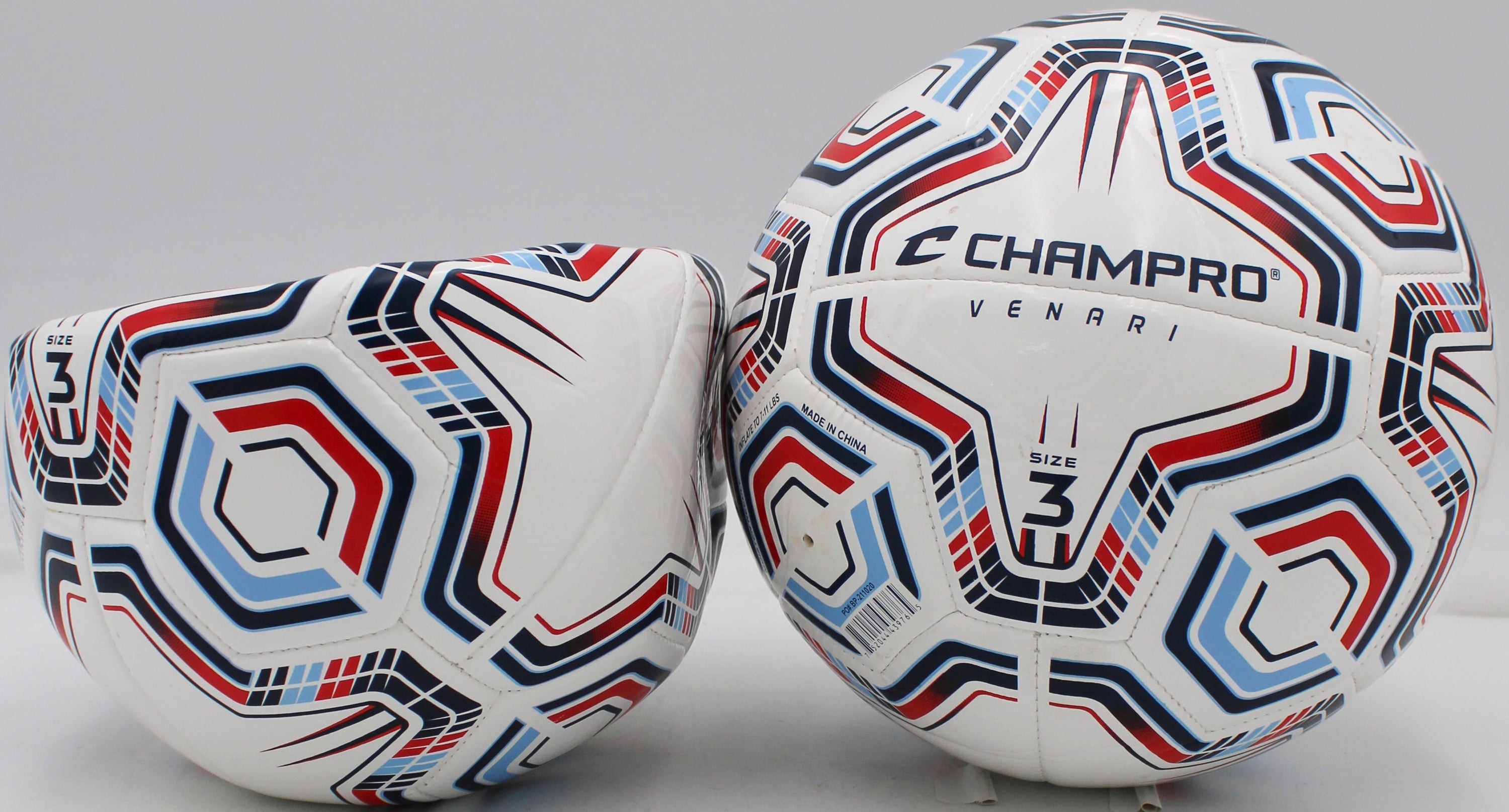 VENARI 20 Panel Soccer Ball #3 NAVY BLUE SCARLET