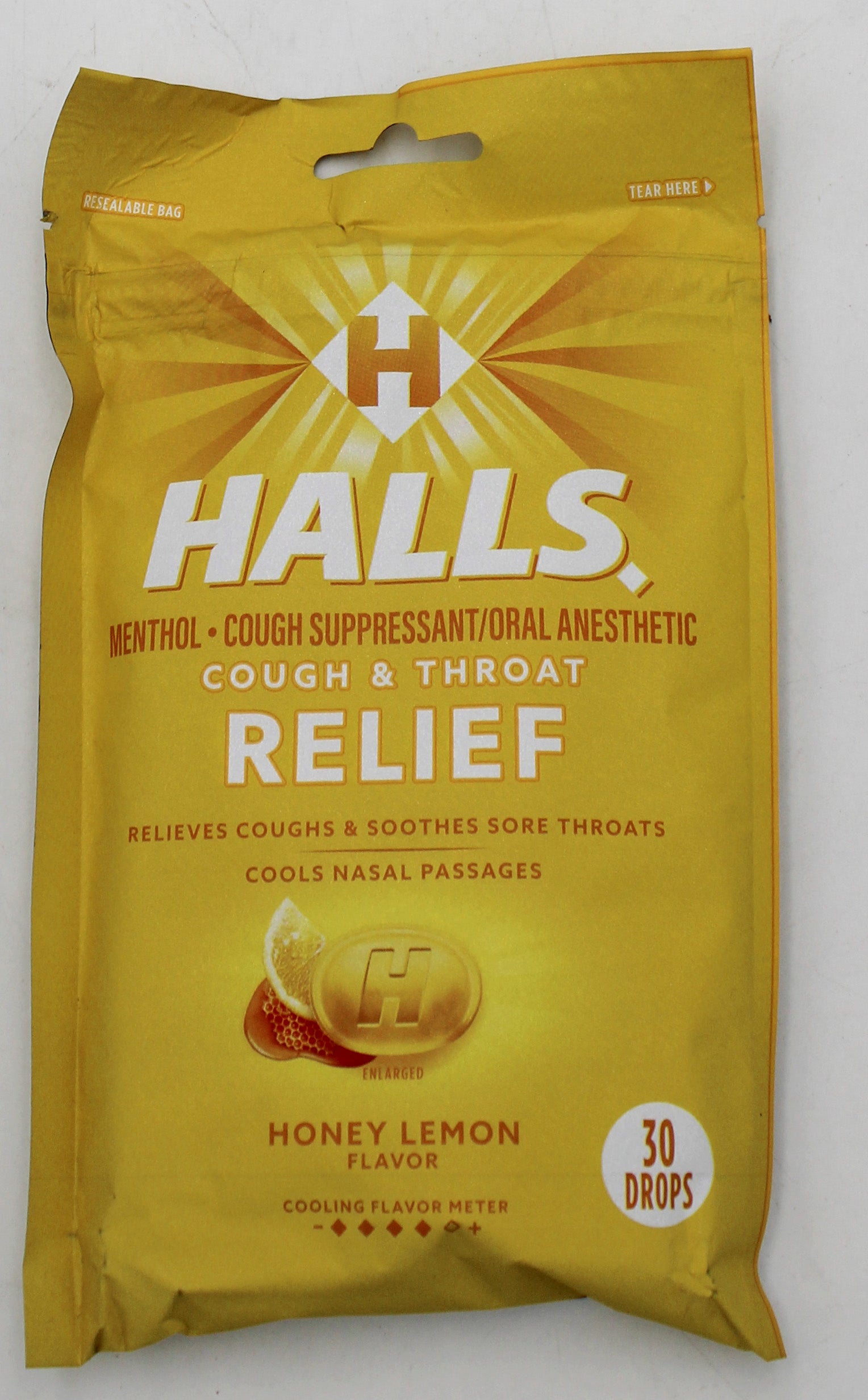 30 PC HALLS HONEY-LEMON BAG 48 CT EXP 3/7/2026