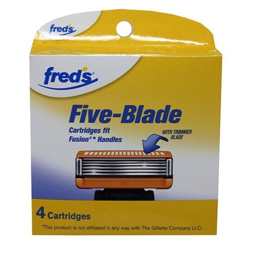 FREDS 5BLADE RAZOR CARTRDGE 4CT