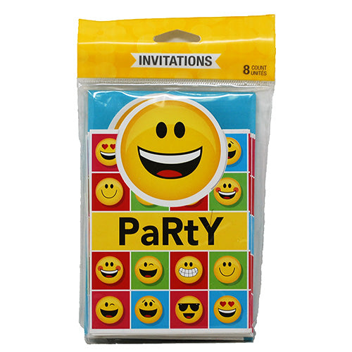 SHOW YOUR EMOJIONS INVITATIONS 8CT-PARTY