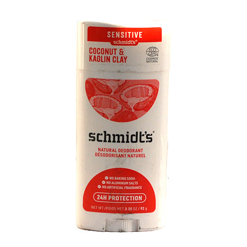 SCHMIDTS NATURAL DEODORANT 3.25OZ-COCONUT&KAOLIN CLAY