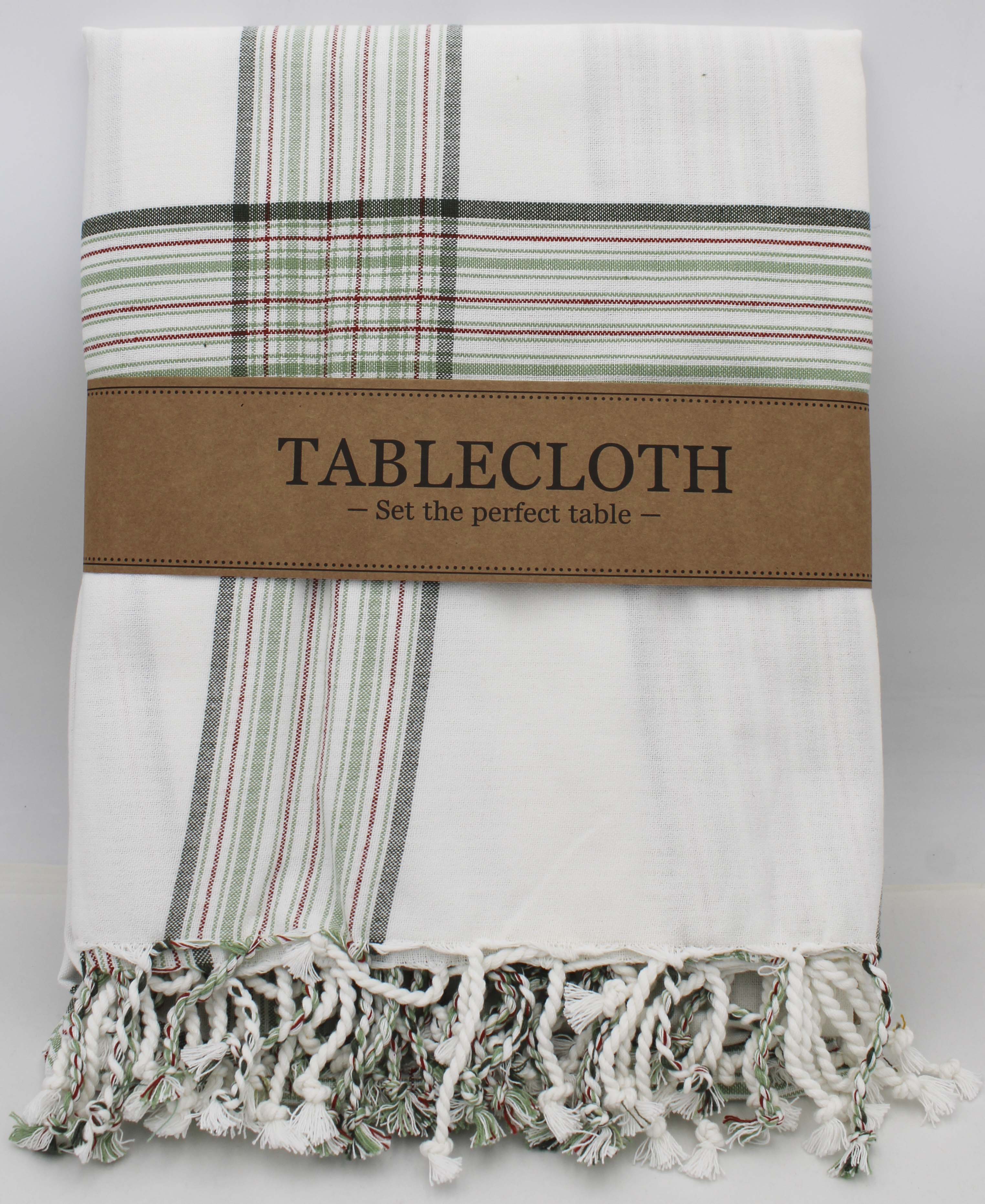 TABLECLOTH -  52 X 52 TREE FARM PLAID