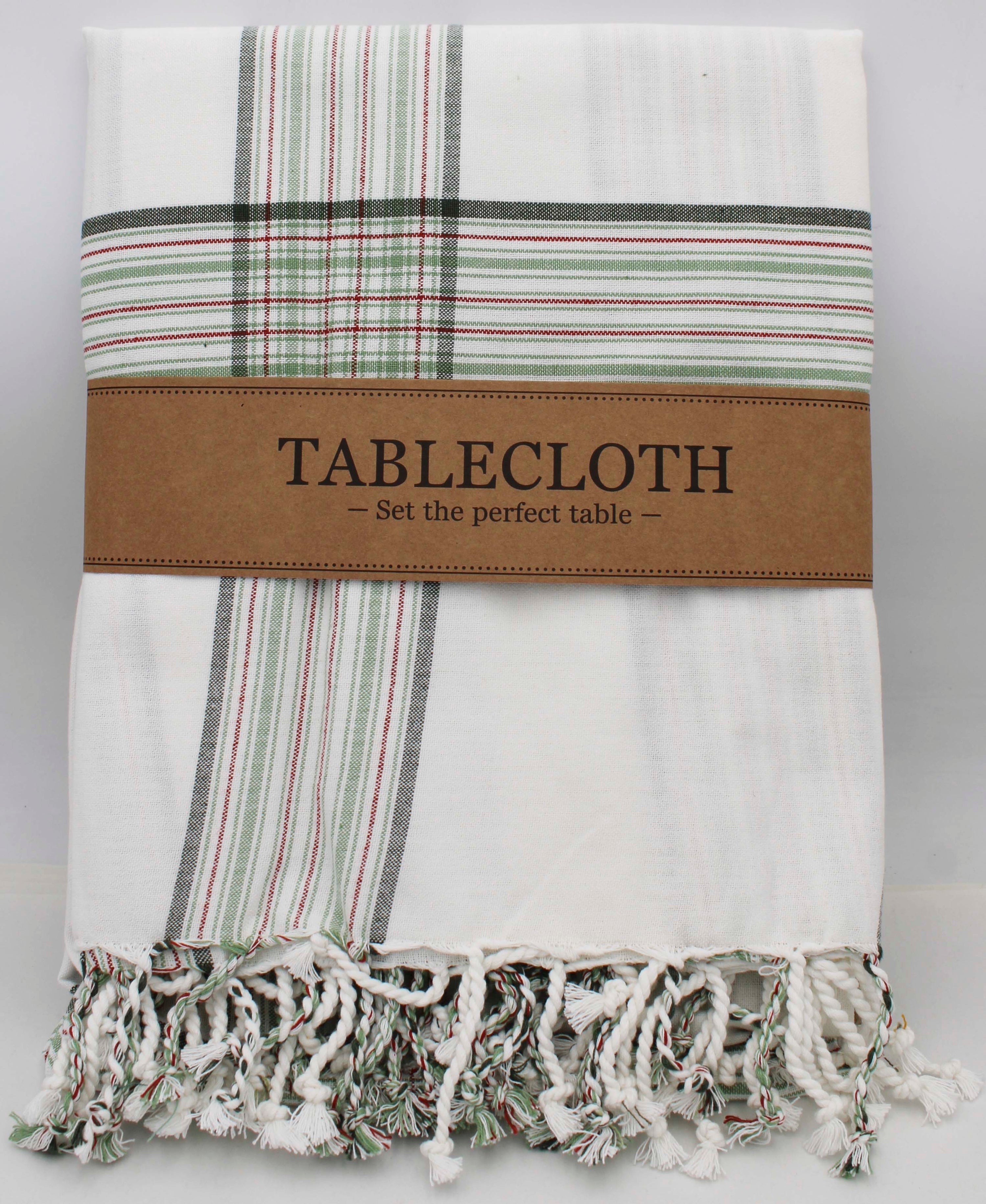 TABLECLOTH -  52 X 52 TREE FARM PLAID