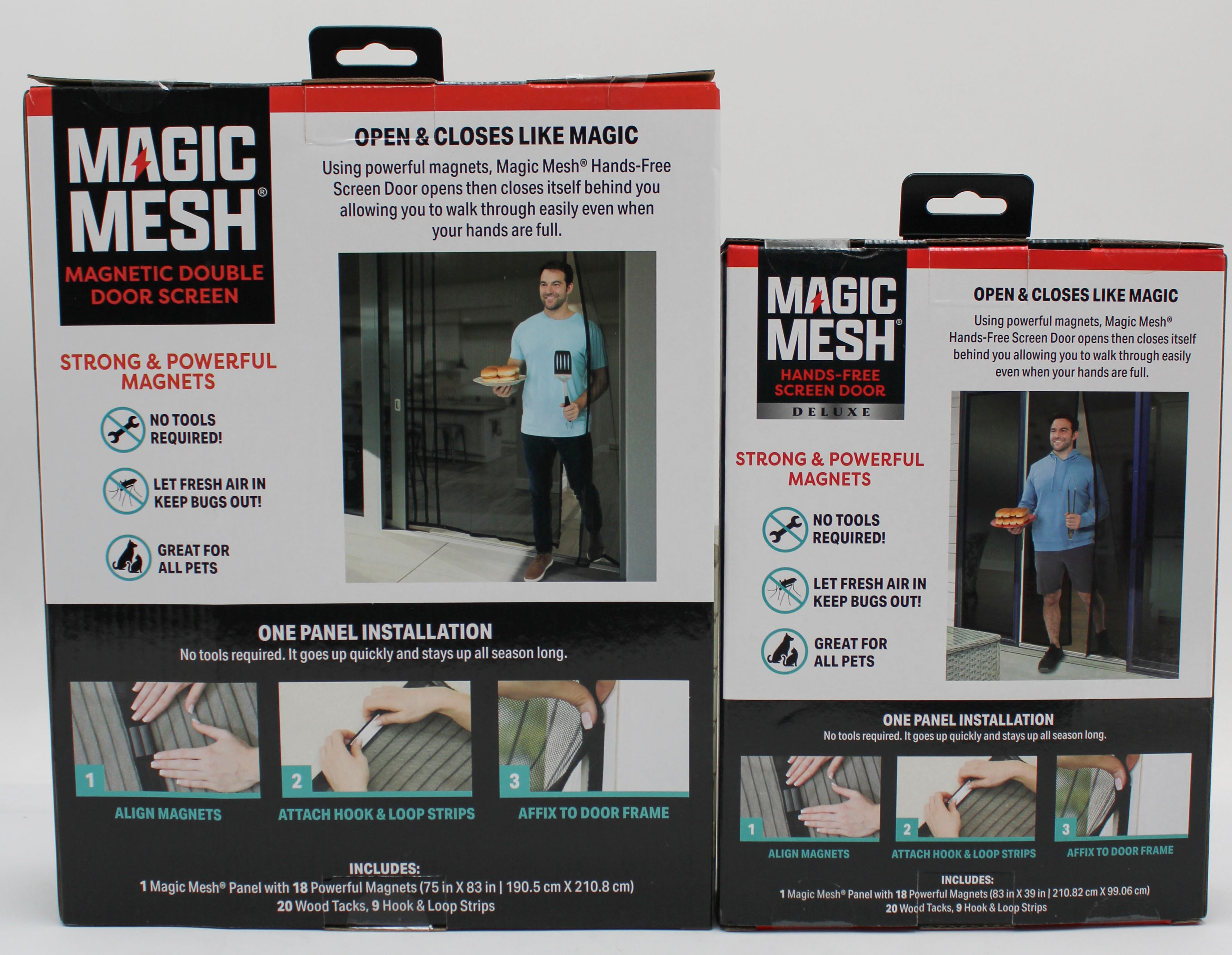 MAGIC MESH SCREEN DOOR DELUXE AND GARAGE HANDS FREE SCREEN BUNDLE NI