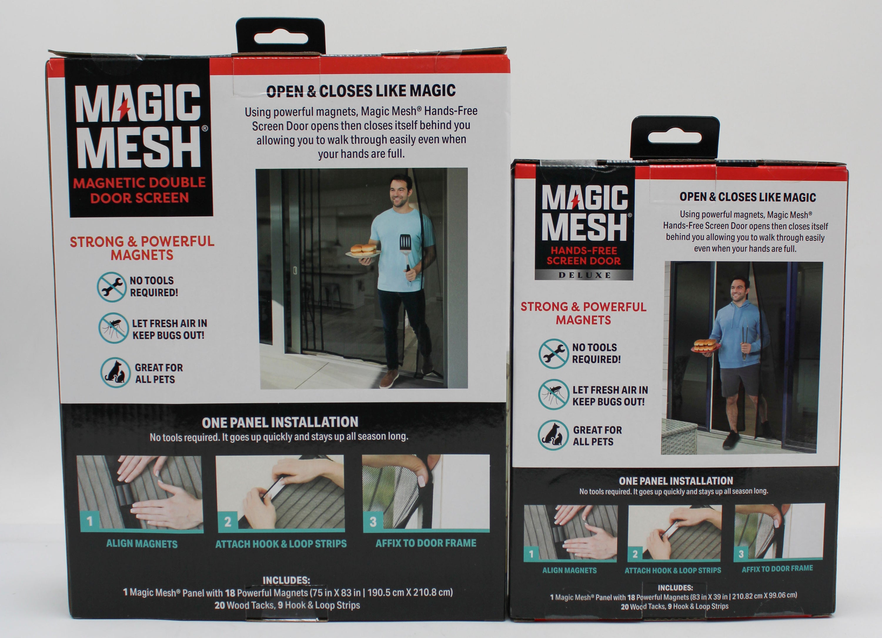 MAGIC MESH SCREEN DOOR DELUXE AND GARAGE HANDS FREE SCREEN BUNDLE NI