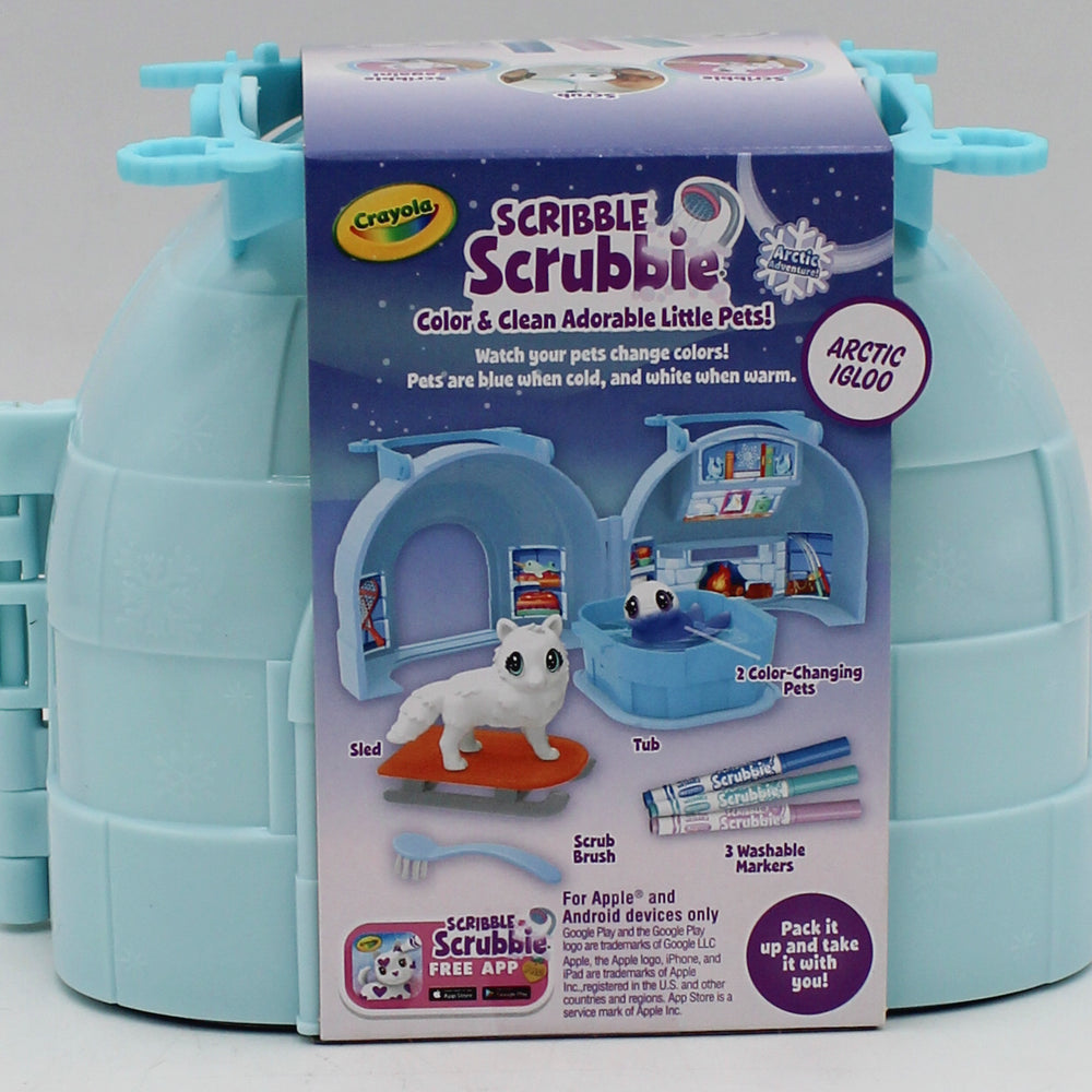 CRAYOLA SCRIBBLE SCRUBBIE PETS, ARTIC IGLOO 7PC SET NI