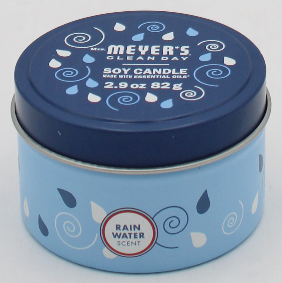 MRS MEYERS TIN CANDLE RAINWATER 2.9oz US