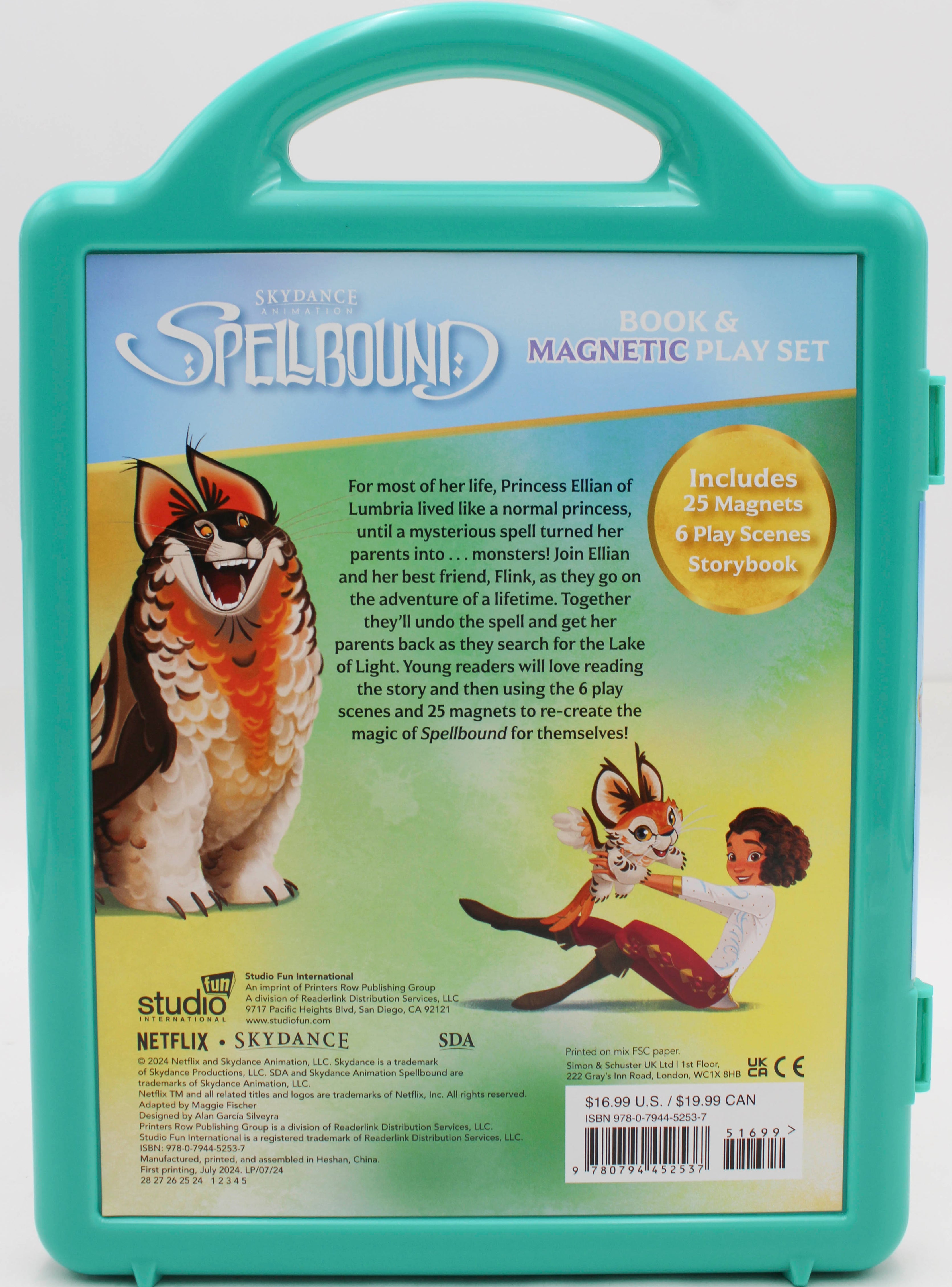 SPELLBOUND 32pg PAPERBACK BOOK & MAGNETIC PLAY SET
