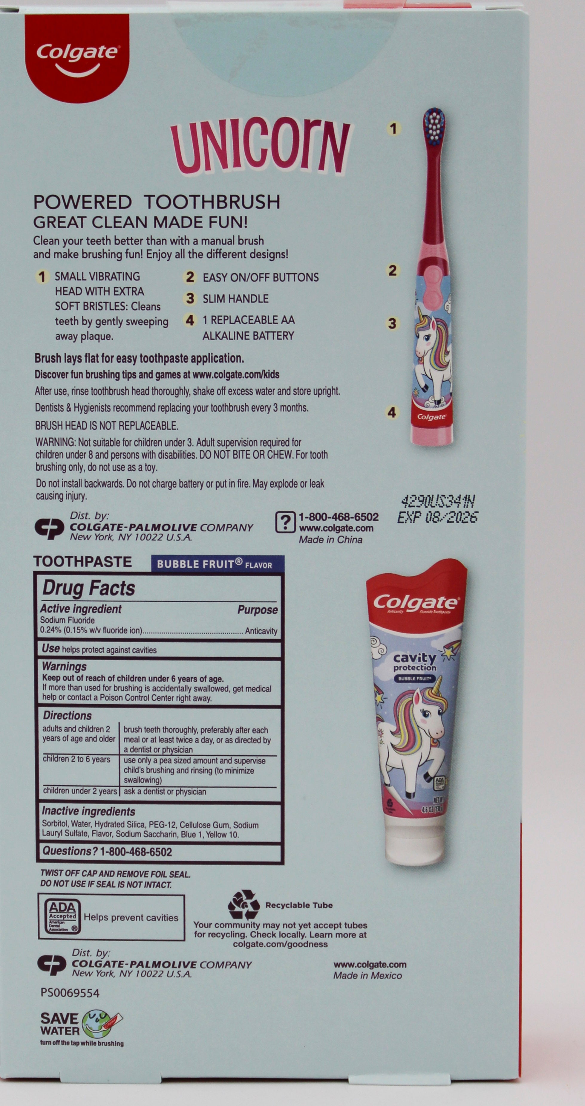 COLGATE KIDS HOLIDAY GIFT SET 2pc - UNICORN NI