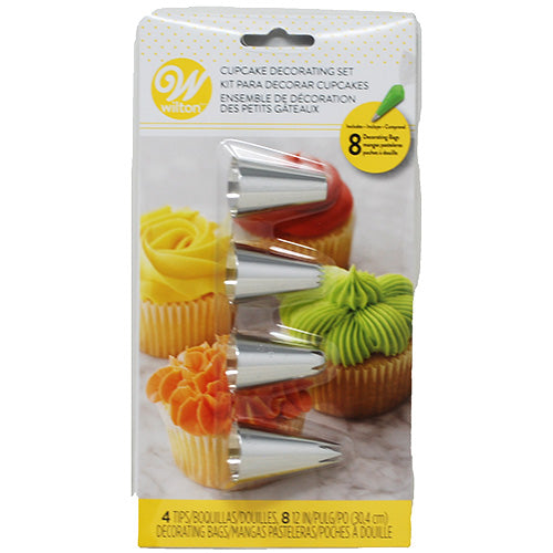 WILTON CUPCAKE DECO KIT 4TIPS+8BAGS