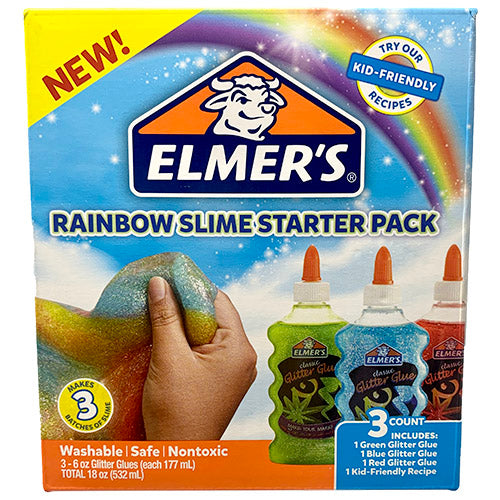 ELMRS RAINBOW SLIME STARTR PACK 3PC.