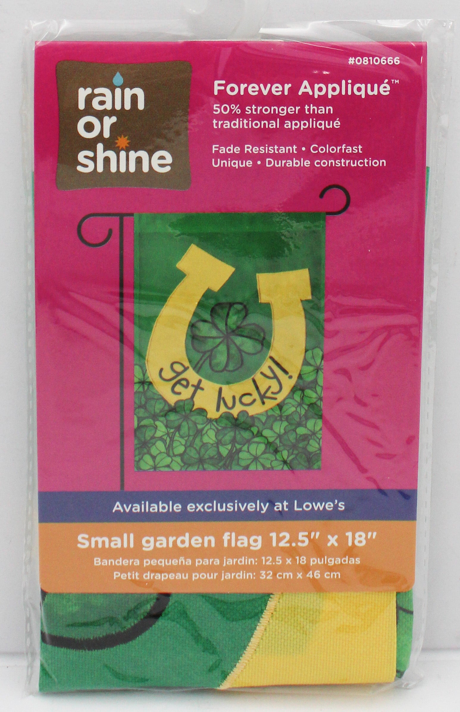 GARDEN FLAG - GET LUCKY 12.5in x 18in