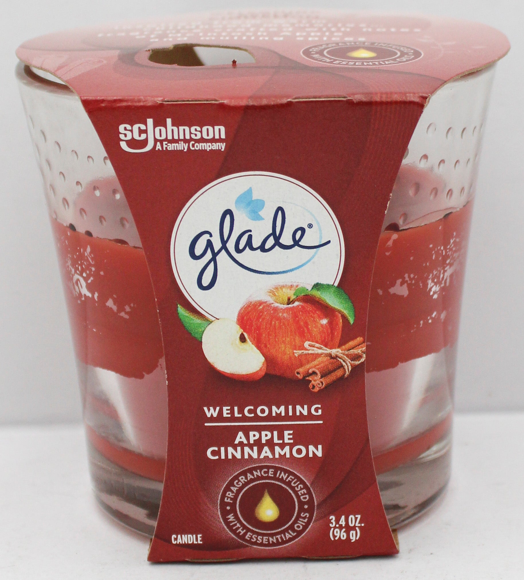 GLADE CANDLE APPLE CINNAMON 3.4oz