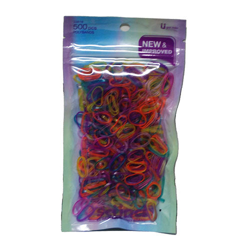 CONAIR SCUNCI POLYBANDS ASSORTED COLORS 500CT NI