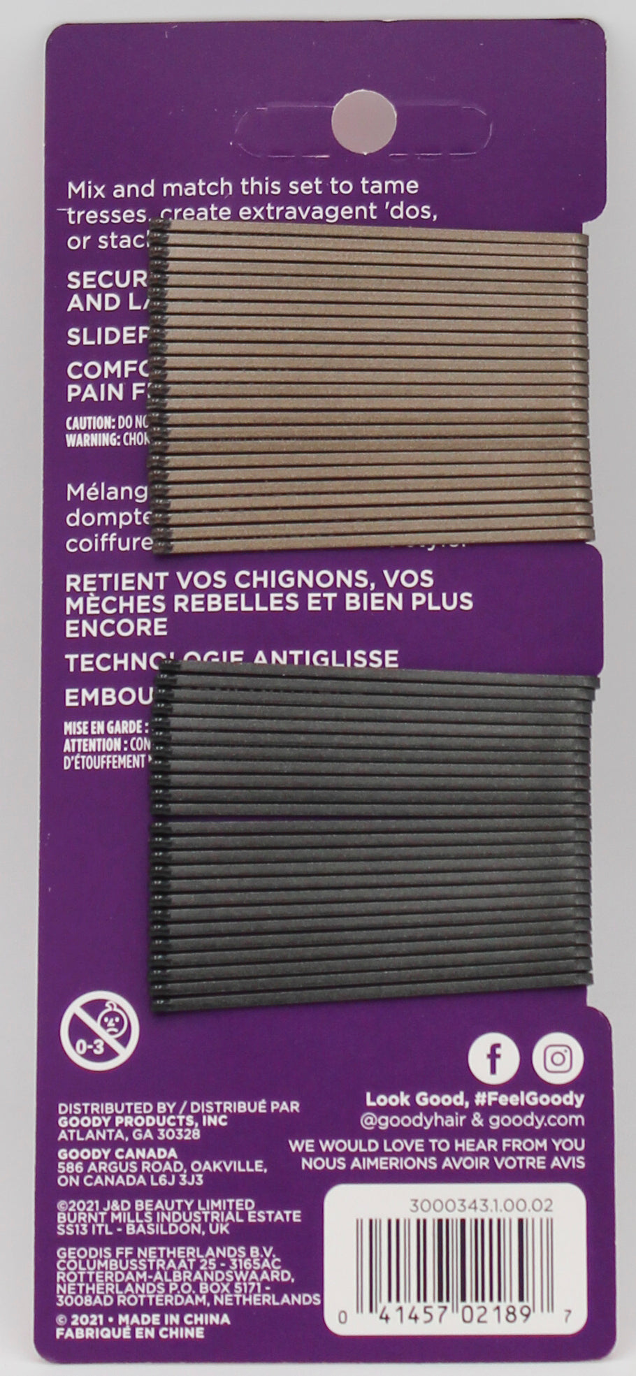 GOODY BOBBY PINS STAYPUT MULTI 48ct NI