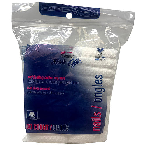 SWISSPERS COTTON SQUARES 60CT