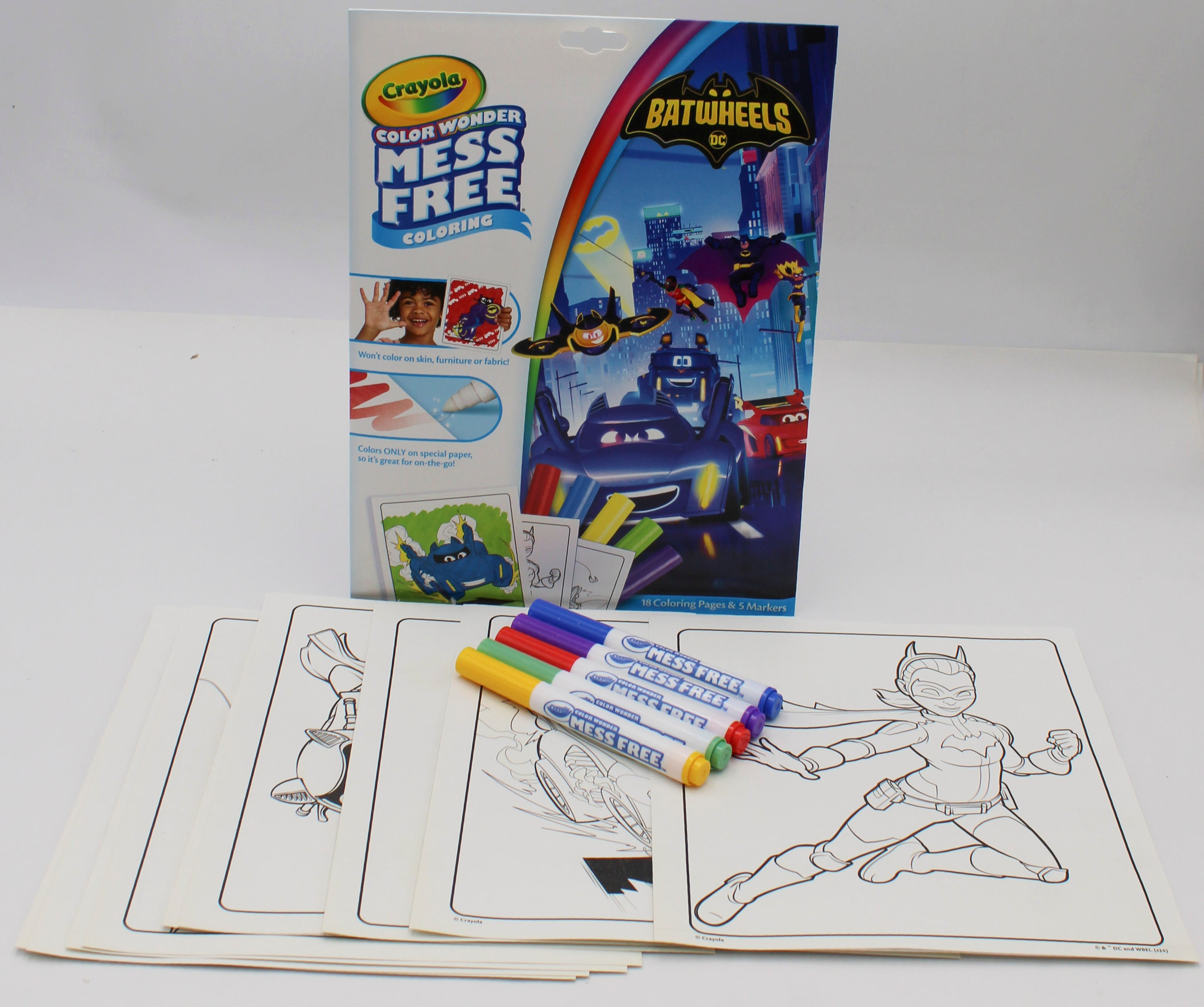 CRAYOLA Color Wonder Coloring Pad & Markers Batwheels NI Set