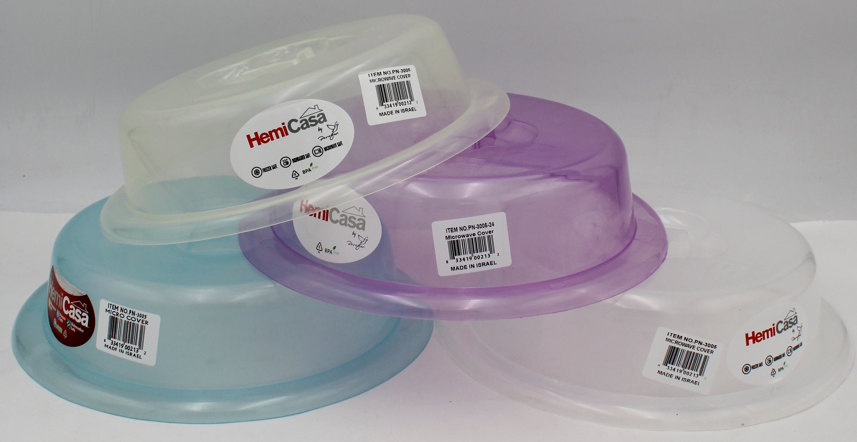 14.43in x 2.56in PLASTIC MICROWAVE COVER - ASST COLORS