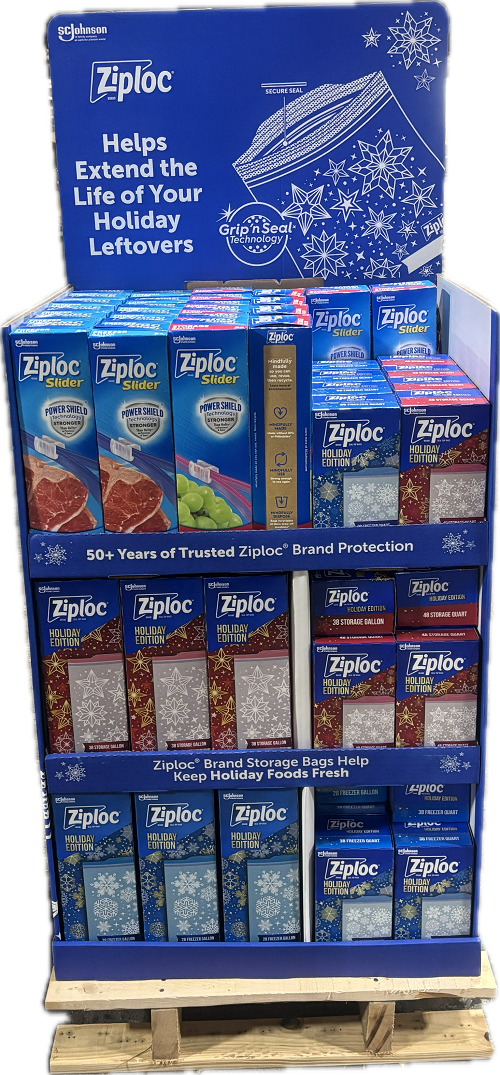 ZIPLOC HOLIDAY FREEZER/STORAGE QUARTER PALLET