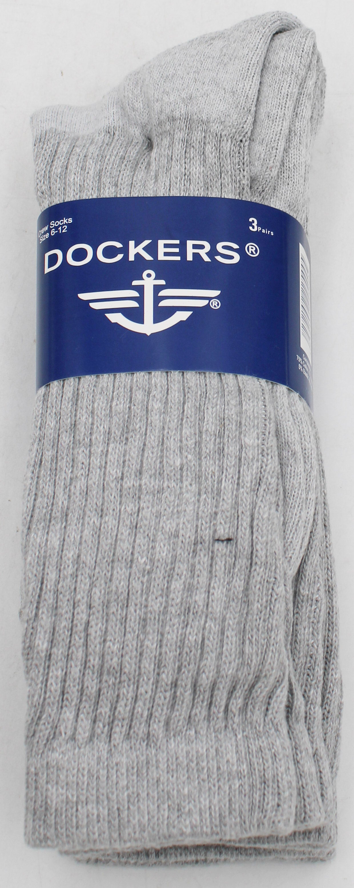 DOCKERS 3PK CREW SOCK - GREY NI